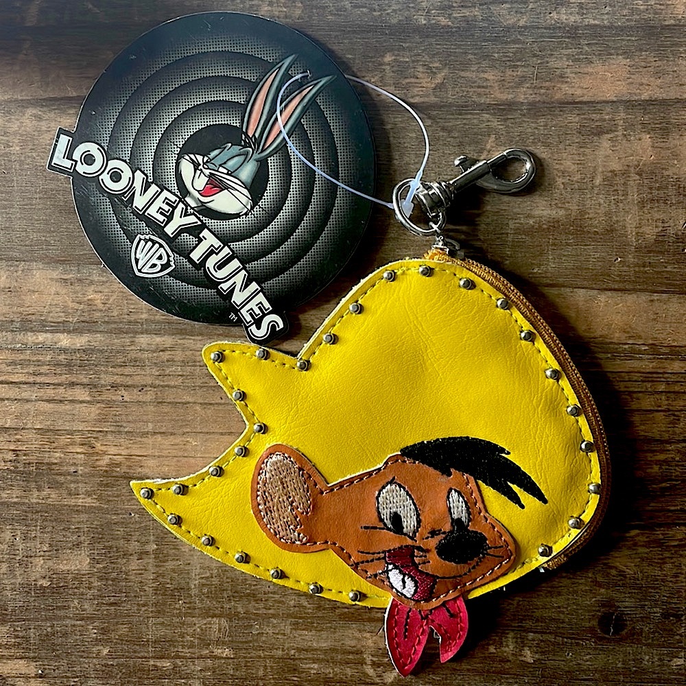 𝐍𝐖𝐓 RARE VINTAGE SPEEDY GONZALES COIN PURSE w/CLIP